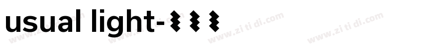 usual light字体转换